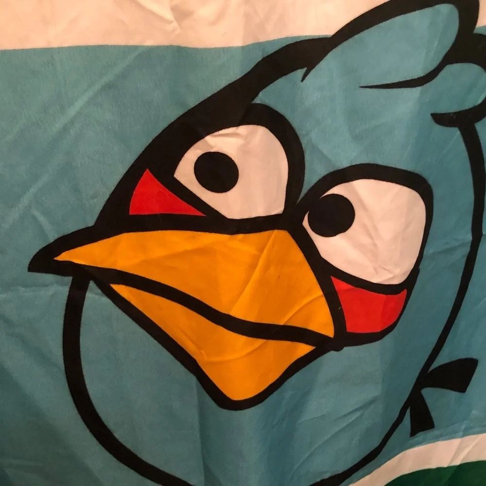 Angry Bird Graphic Red shower curtain